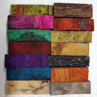 Dyed Stabilized Pen Blank Short Assortment (14 pc) 3/4" sq x 2 3/4"+