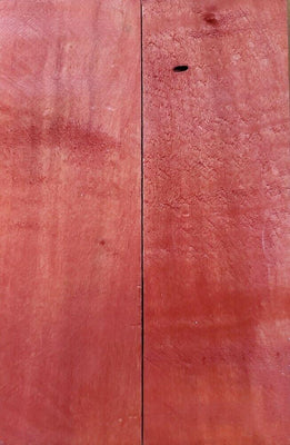 Box Elder w Red Dye (2 pc) Razor Knife Scales 3/16
