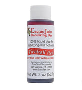 Fireball Red Cactus Juice Stabilizing Dye 2 oz net weight by TurnTex Woodworks - Wood Acrylic Supply