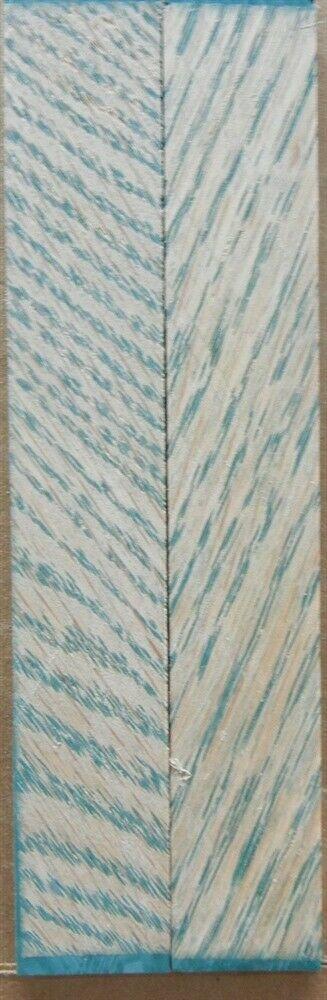Hybrid Tiger Oak-Green (2 pc) Knife Scales 1/4" x 3/4" x 5" - (47) - Wood Acrylic Supply
