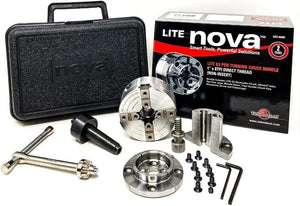Nova 48306 G3 Lite Pen Turning Chuck Bundle Direct Thread 1” x 8TPI
