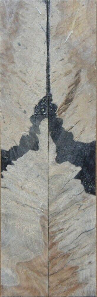 Hybrid Mallee Burl-Black (2 pc) Knife Scales 3/16" x 3/4" x 5" - (21) - Wood Acrylic Supply
