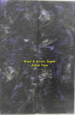 Black & Violet Acrylester #23 (2 pc) Knife Scaless 3/8