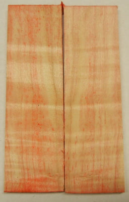 Box Elder w Red Dye (2 pc) Knife Scales 1/4