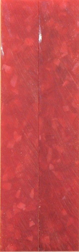 Crushed Red Acrylic #24 (2 pc) Mini Knife Scale  3/16"x3/4"x5"    500 - Wood Acrylic Supply