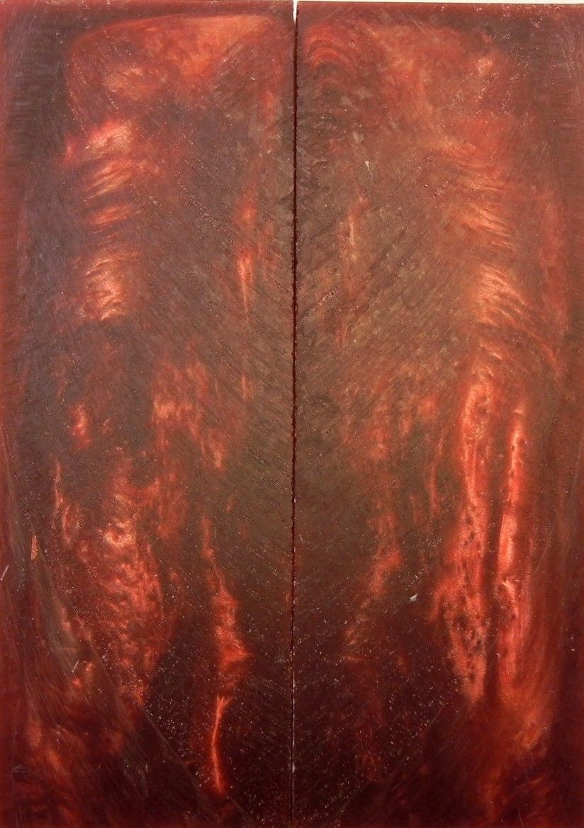 Crushed Cranberry Acrylester #05 (2 pc) Knife Scaless 3/8" x 2" x 6" - 1761
