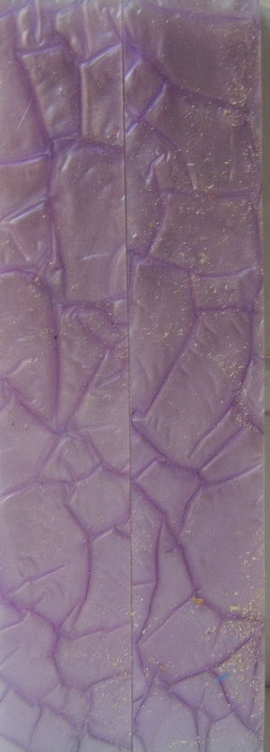 Light Violet Designed Acrylic (2 pc) Knife Scaless 3/16" x 1" x 6" - 0421