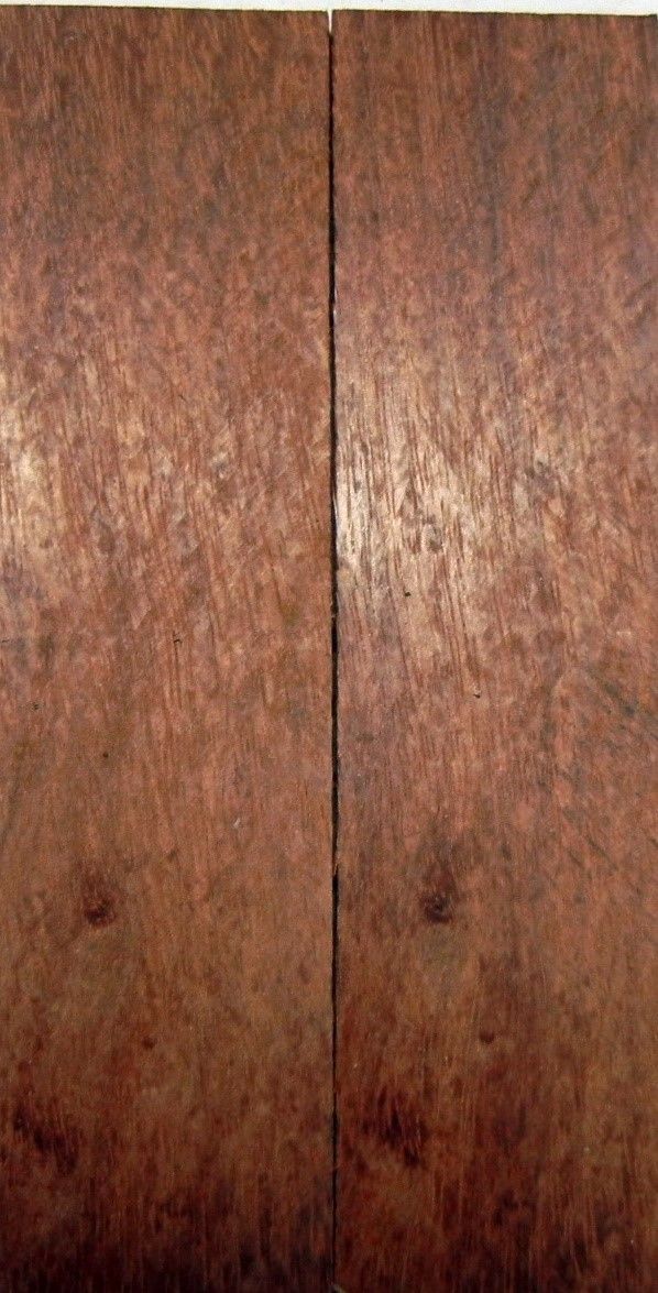 Granadillo Figured (2 pc) Knife Scales 1/4" x 1 1/2" x 6" - 1153 - Wood Acrylic Supply