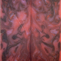 Cherries Jubilee Acrylester #37 (2 pc) Razor Knife Scales 3/16" x 2" x 6" - 2046 - Wood Acrylic Supply