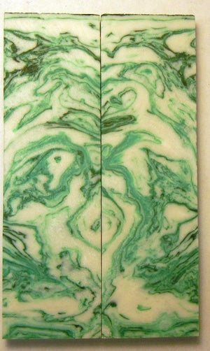 Spring Mist Acrylester #46 (2 pc) Knife Scales 3/8" x 1 1/2" x 5" - 1573 - Wood Acrylic Supply