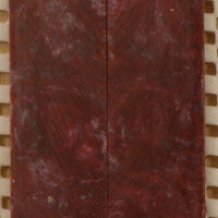 Crimson & Silver Inlace Acrylester  (2 pc) Mini Knife Scales  3/16"x1"x5"    002