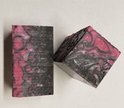 1 1/2" x 1 1/2" x 2 7/8" Bottle Stopper Pink Damascus Acrylester #123 - Wood Acrylic Supply