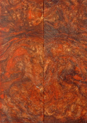 Bronze & Orange Acrylester #01 (2 pc) Razor Knife Scales 3/16