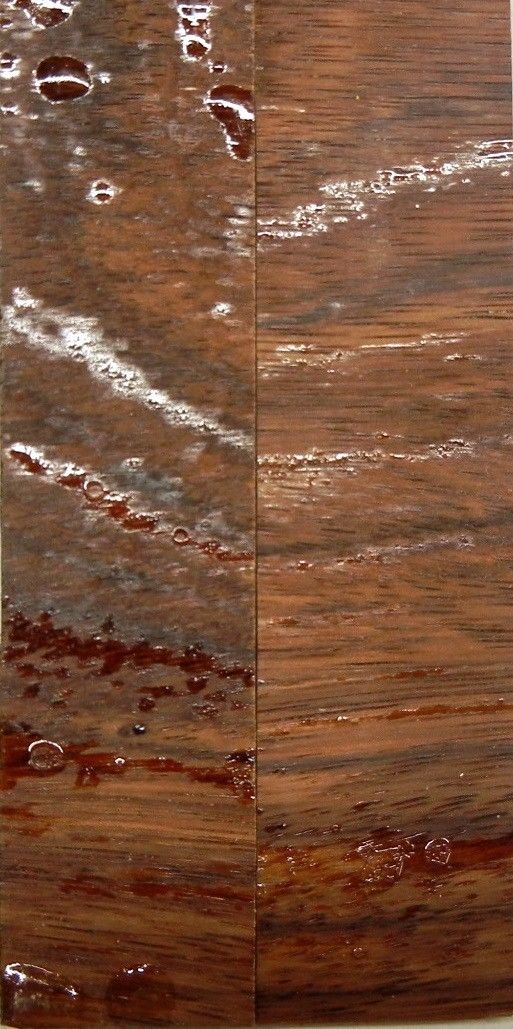 Zebrawood Cross Cut Stabilized (2 pc) Knife Scaless 1/4" x 1 1/2" x 6" - 2367