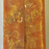 Alumilit Gold Imbedded with Brass (2 pc) Knife Scales 3/16" x 1 1/2" x 5 - 7806 - Wood Acrylic Supply