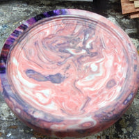 Red White & Blue Alumilite Round Bowl - Ready for Lathe 2" x 5 3/4" Round