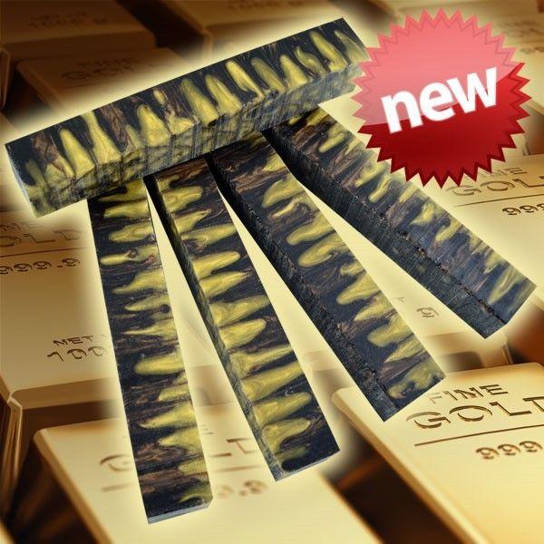 Genesis Gold Strike Acrylester (1 pc) Pen Blank 3/4" x 5" PBGB24 - Wood Acrylic Supply