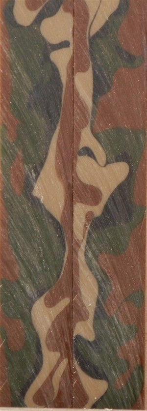 Camo Acrylic #18 (2 pc) Mini Knife Scale  3/16"x3/4"x5"    500 - Wood Acrylic Supply