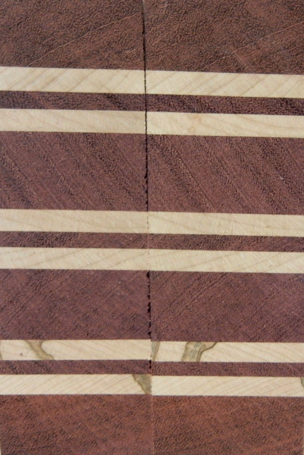 Laminated Purpleheart Maple (2 pc) Razor Knife Scaless 3/16" x 2" x 6" - 7862