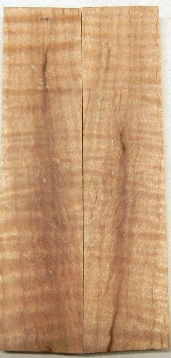 Maple Hard Curly Stabilized (2 pc) Knife Scaless 3/8" x 1 1/4" x 6" - 2383