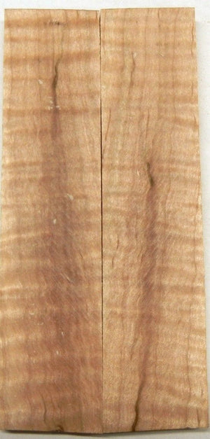 Maple Hard Curly Stabilized (2 pc) Knife Scaless 3/8" x 1 1/4" x 6" - 2383