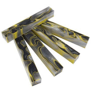 Silver Streak Acrylic. #53 1 pc Pen Blank 3/4" Sq x 5" Long - Wood Acrylic Supply