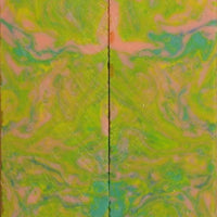 Pastel Dream Inlace Acrylester #100 2 pc Knife Scales  1/4"x1 1/2"x5"      003