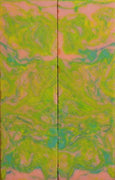 Pastel Dream Inlace Acrylester #100 2 pc Knife Scales  1/4"x1 1/2"x5"      003
