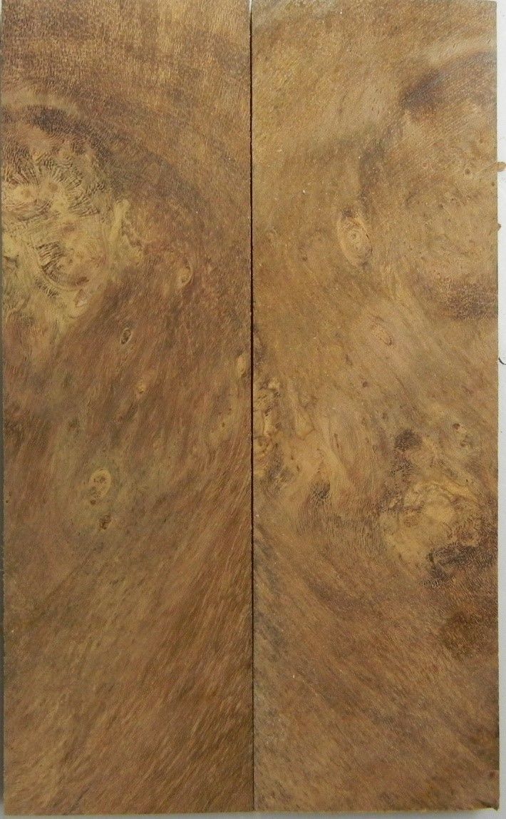 Nargusta Black Burl Swirly (2 pc) Knife Scales  1/4" x 1 1/2" x 5"    W-1 - Wood Acrylic Supply