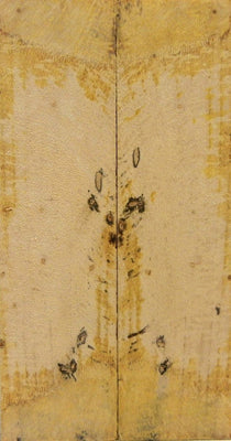 Tamarind Spalted Dyed Light Yellow (2 pc) Knife Scaless  3/16
