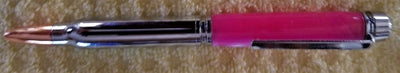 Chrome Express Twist Pen with Handmade Passion Pink Acrylic Body - Wood Acrylic Supply