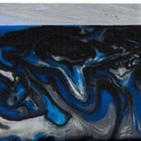 1 1/2" x 1 1/2" x 2 7/8" Bottle Stopper Blue Damascus Acrylester #121 - Wood Acrylic Supply