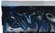 1 1/2" x 1 1/2" x 2 7/8" Bottle Stopper Blue Damascus Acrylester #121 - Wood Acrylic Supply