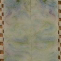 Wild Flower Inlace Acrylester #106 (2 pc) Mini Knife Scales  3/16"x1"x5"    003