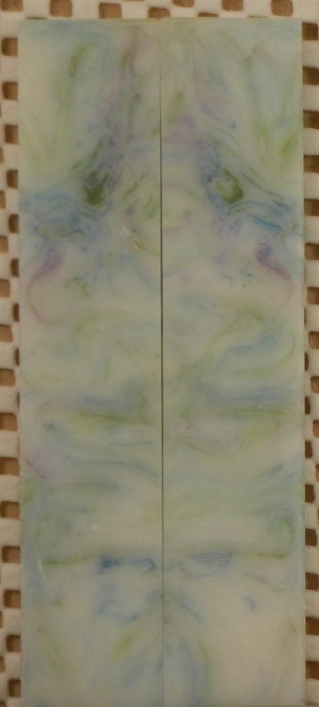 Wild Flower Inlace Acrylester #106 (2 pc) Mini Knife Scales  3/16"x1"x5"    003