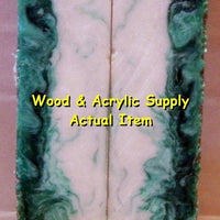 Spring Mist Acrylester #46 (2 pc) Knife Scales 3/16" x 3/4" x 5" 5927 - Wood Acrylic Supply