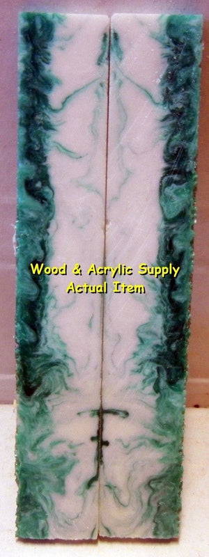 Spring Mist Acrylester #46 (2 pc) Knife Scales 3/16" x 3/4" x 5" 5927 - Wood Acrylic Supply