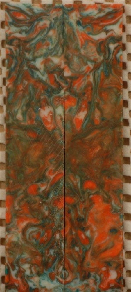 Dolphins Inlace Acrylester #55 (2 pc) Mini Knife Scales  3/16"x1"x5"    003