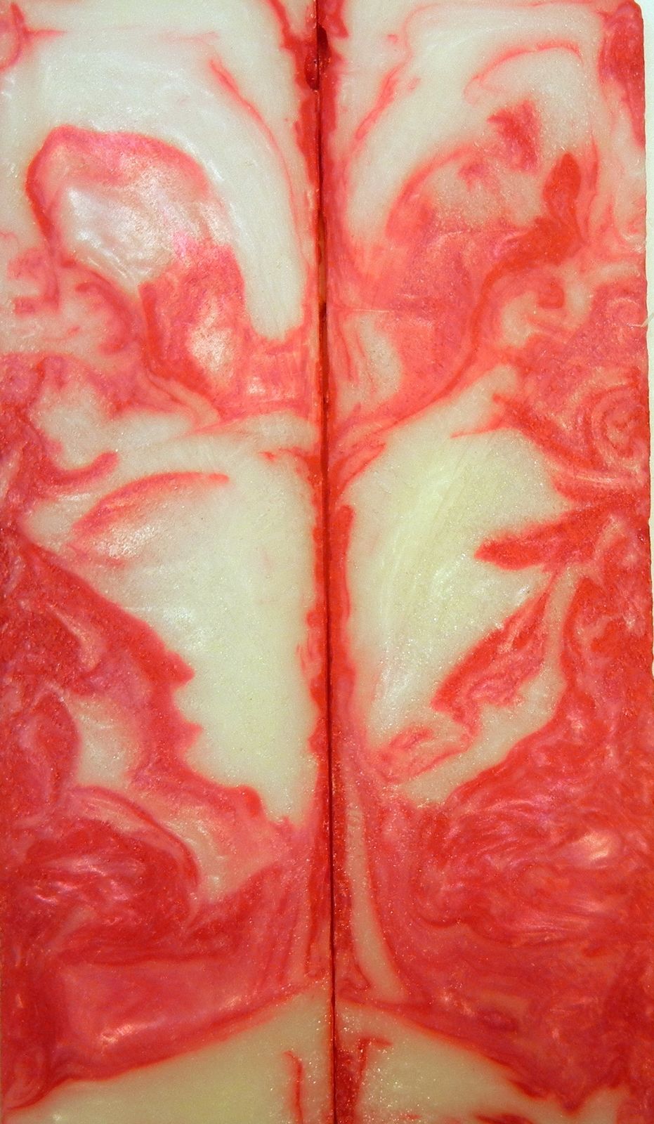 Raspberry Parfait Acrylester #68 (2 pc) Knife Scales 1/4" x 1 1/2" x 6" - 1665 - Wood Acrylic Supply