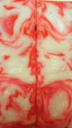 Raspberry Parfait Acrylester #68 (2 pc) Knife Scales 3/8" x 1 1/2" x 5" - 1669 - Wood Acrylic Supply