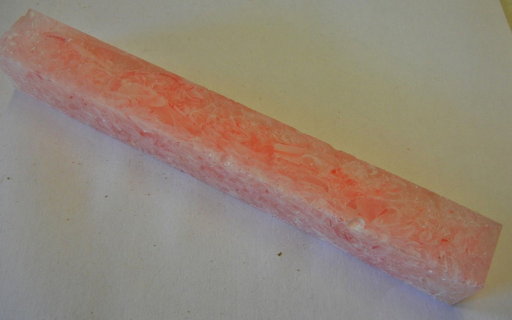 Alumilit Pink White Confetti (1 pc) Pen Blank 3/4"sq x 6" - 7762 - Wood Acrylic Supply
