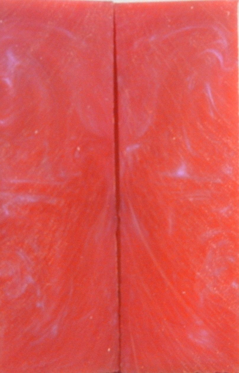 Cotton Candy Pink Acrylester #15 (2 pc) Knife Scales 1/4" x 1 3/4" x 5" - 8090 - Wood Acrylic Supply
