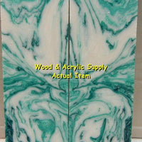 Spring Mist Acrylester #46 (2 pc) Knife Scales 1/4" x 1 1/2" x 6" 5895 - Wood Acrylic Supply