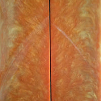 Tangerine & Gold Acrylester #62 (2 pc) Knife Scales 1/4" x 1 1/2" x 6" - 2090 - Wood Acrylic Supply