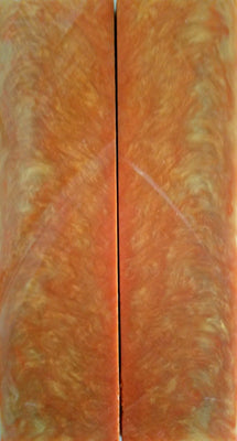 Tangerine & Gold Acrylester #62 (2 pc) Knife Scales 1/4