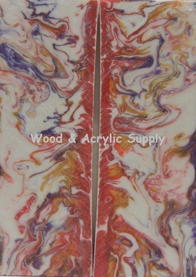 Wild Thing One Acrylester (2 pc) Knife Scales  3/16" x 1 1/2" x 5" 4874 - Wood Acrylic Supply