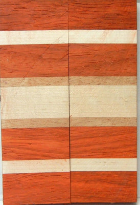 Laminated Padauk Maple (2 pc) Knife Scaless 3/8