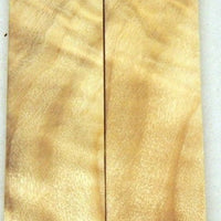 Birch Masur B grade Stabilized (2 pc) Knife Scaless 1/4" x 1" x 6" - 2407