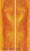 Sparkle Gold Inlace Acryl06 2 pc Mini Knife Scale  3/16"x1"x3" - Wood Acrylic Supply