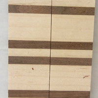Laminated Maple Walnut (2 pc) Pistol Grips 1/2" x 1 1/2" x 6" - 7852